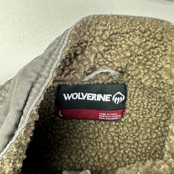 Wolverine Sherpa Lined Canvas Outdoor Work Vest Full Zip Size L Used - Picture 4 of 10